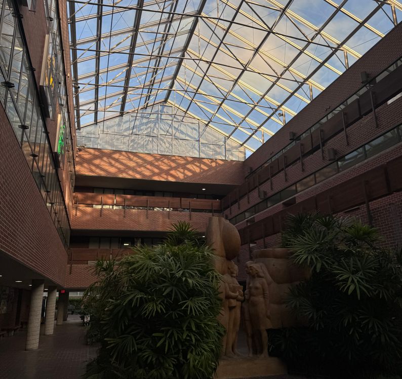 glass ceiling modern building